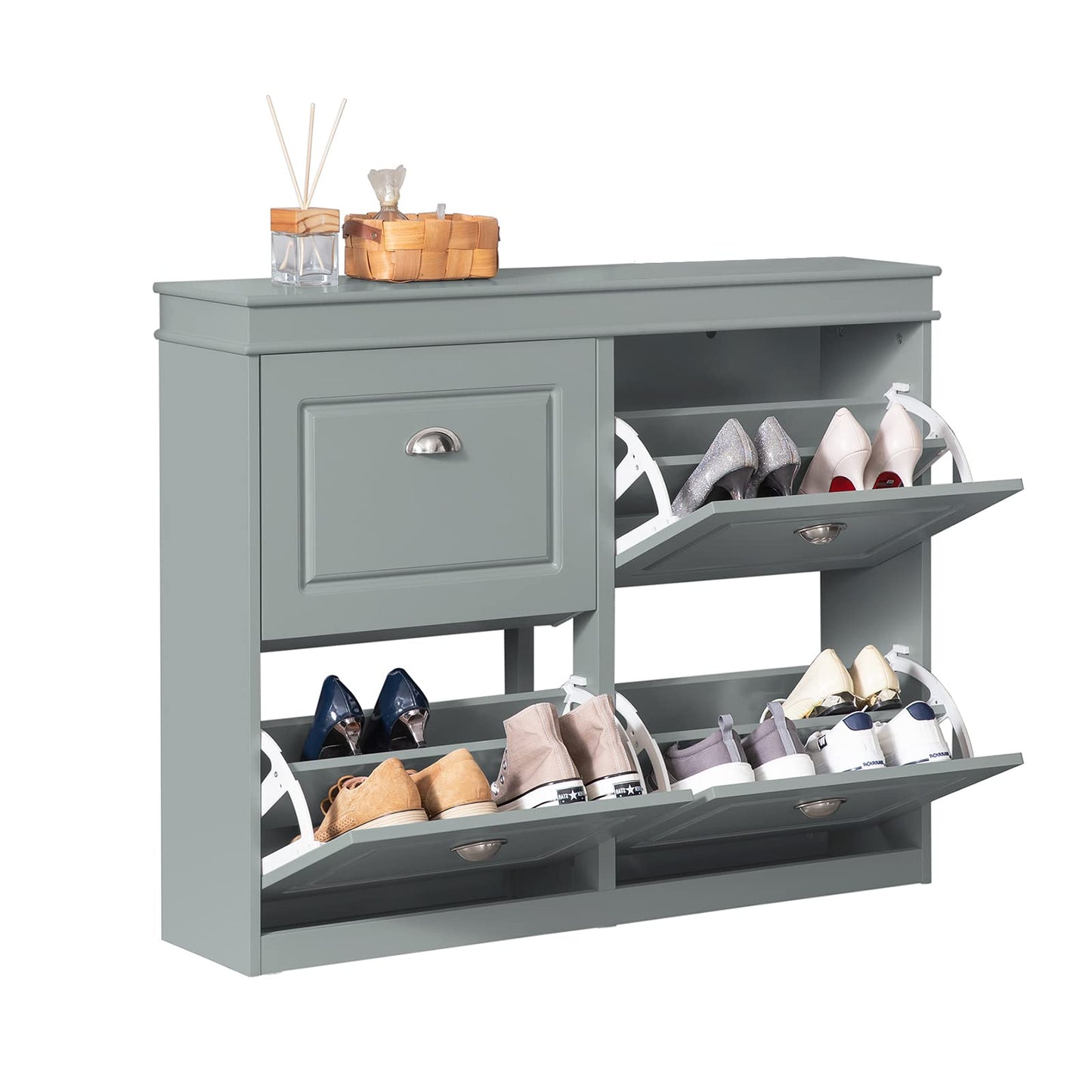SoBuy Scarpiera salvaspazio Slim, portascarpe salvaspazio Regolabili blu L104*P24*A83 cm FSR79-B