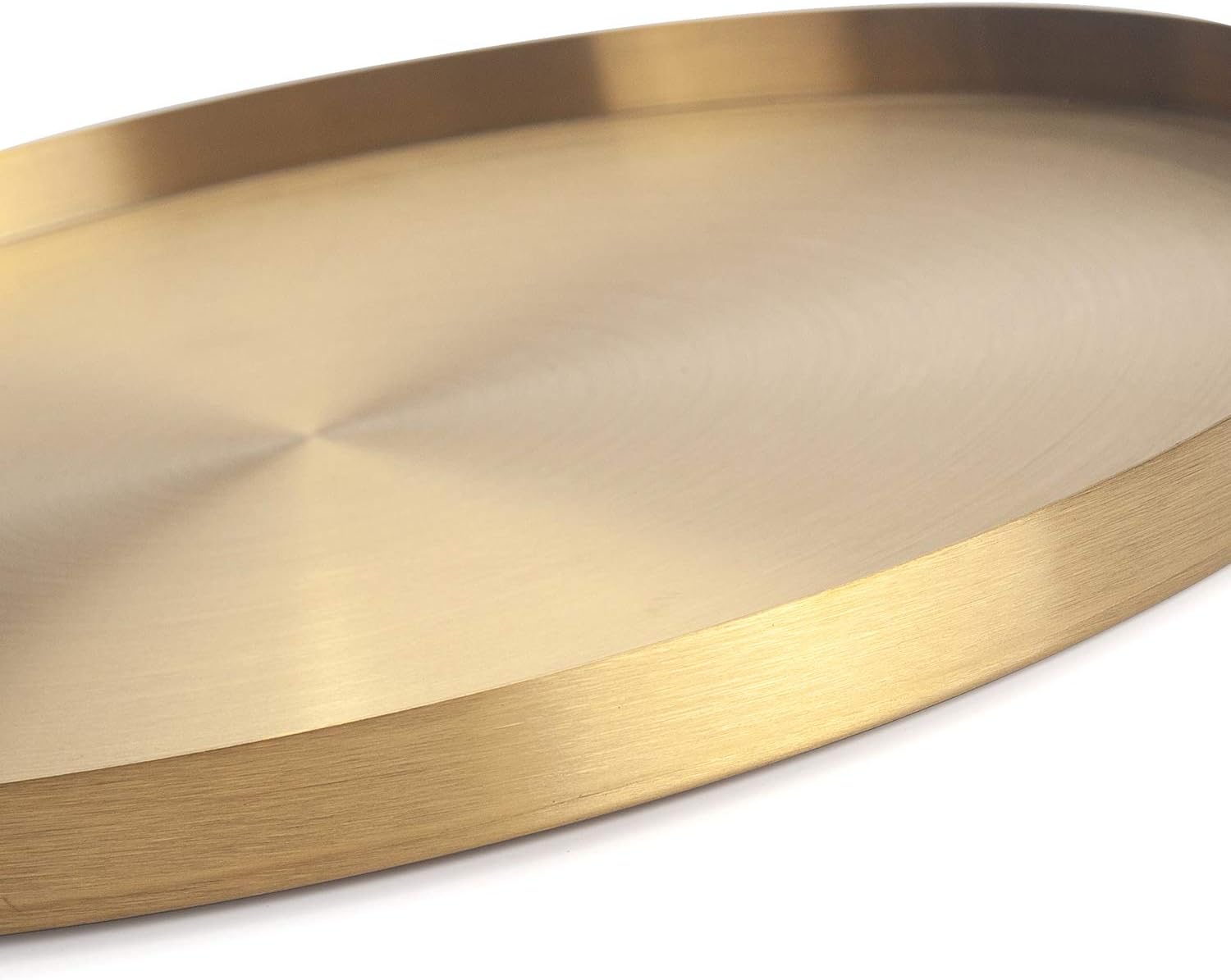 Vassoio Decorativo di Immagazzinaggio Dell'organizzatore del Vassoio Dell'oro Rotondo per Gioielli, Trucco, Articoli da Toeletta, Stoviglie da Cucina Oro 32cm