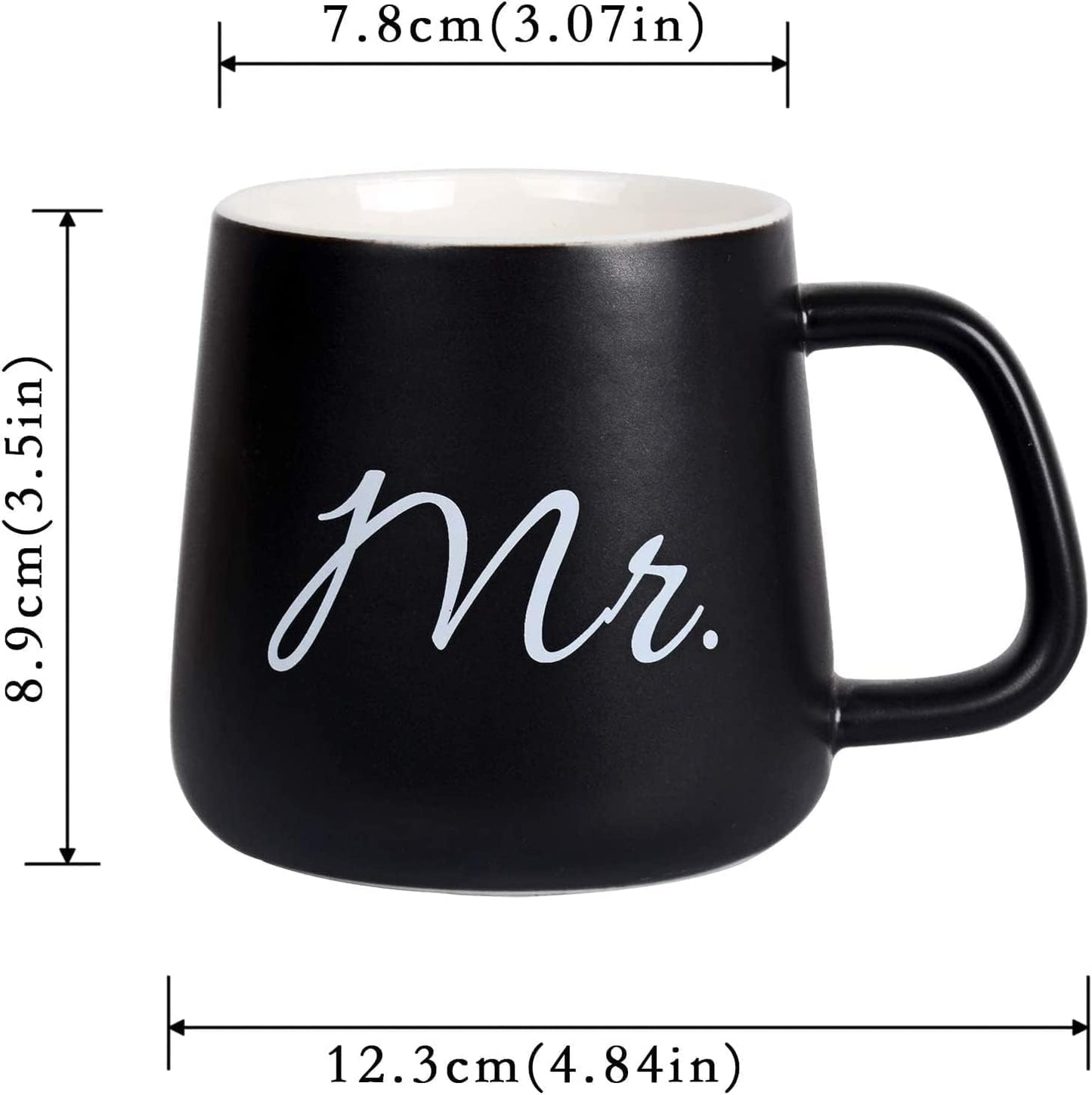 2 Pezzi Mr Mrs Mugs Tazze da caffè Regalo di Nozze Set di Tazze da caffè, Perfetto per caffè e tè,Regalo per Addio al Nubilato, Fidanzamento, Anniversario di San Valentino e Natale