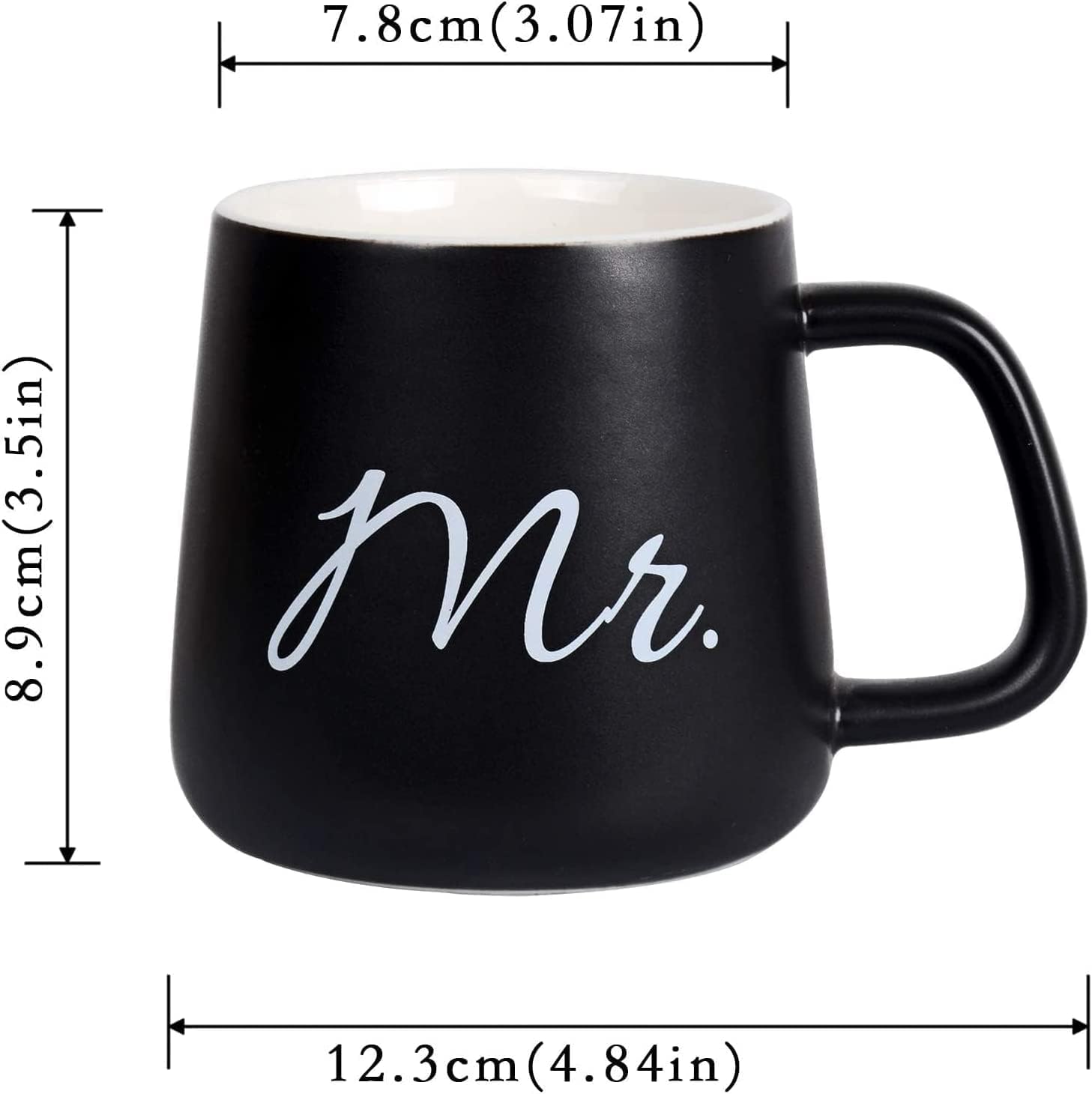 2 Pezzi Mr Mrs Mugs Tazze da caffè Regalo di Nozze Set di Tazze da caffè, Perfetto per caffè e tè,Regalo per Addio al Nubilato, Fidanzamento, Anniversario di San Valentino e Natale