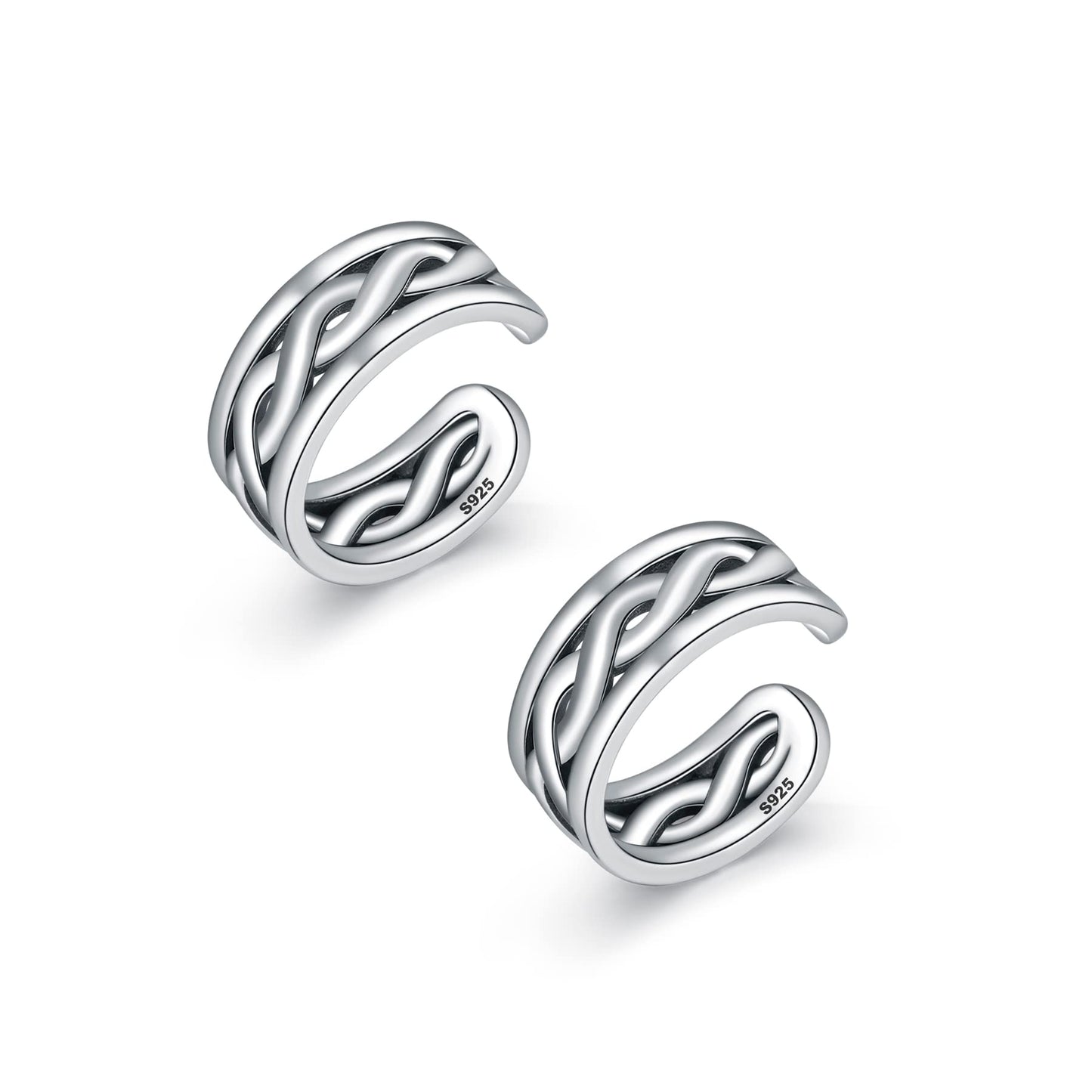 CHIC & ARTSY Orecchini Ear Cuff Orecchini in argento Cuff Wrap Orecchini con cartilagine Piccoli orecchini a clip non forati Gioielli per donne