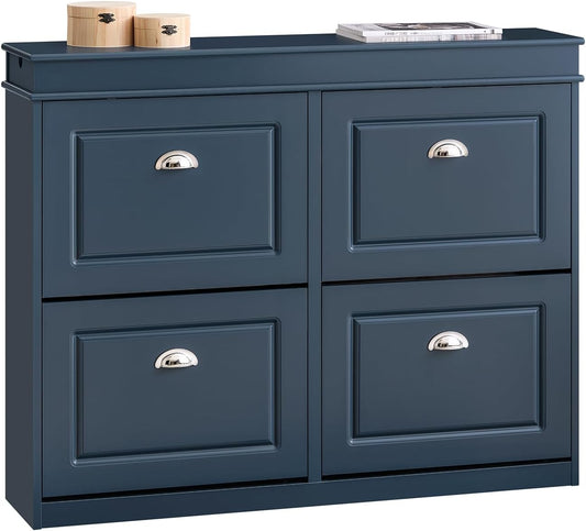 SoBuy Scarpiera salvaspazio Slim, portascarpe salvaspazio Regolabili blu L104*P24*A83 cm FSR79-B