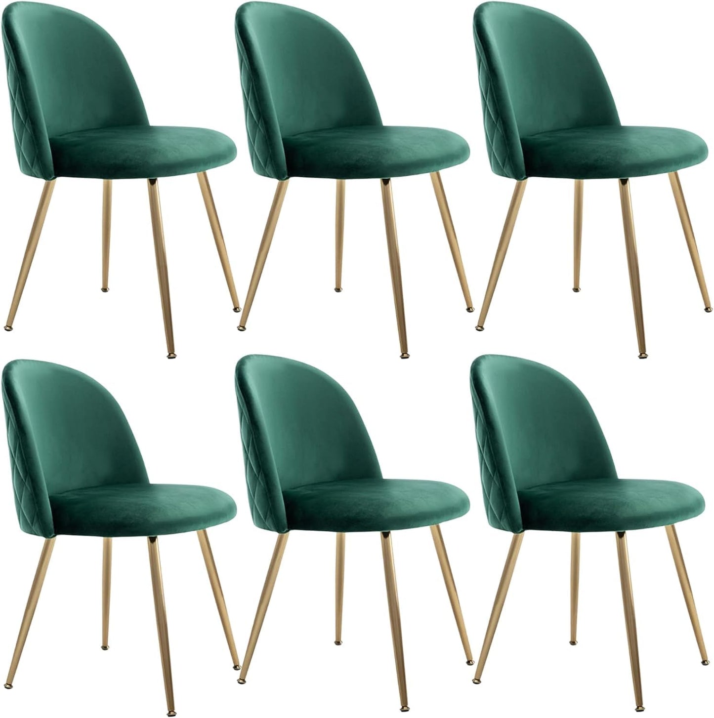 Set 4 pezzi Sedie Velluto Sala da Pranzo Moderne Sedie Cucina Beige Sedie Imbottite con Alto Schienale per Camera da Letto Soggiorno Gambe in d'Oro Metallo Regolabili