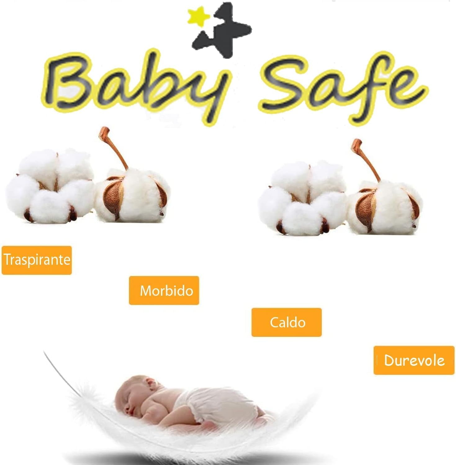 Baby Safe Copripiumino Lettino Neonato 120 x 90 cm copripiumino culla 100% cotone biologico Certificato OEKO-TEX lenzuola letto singolo bambino set biancheria da letto Cactus