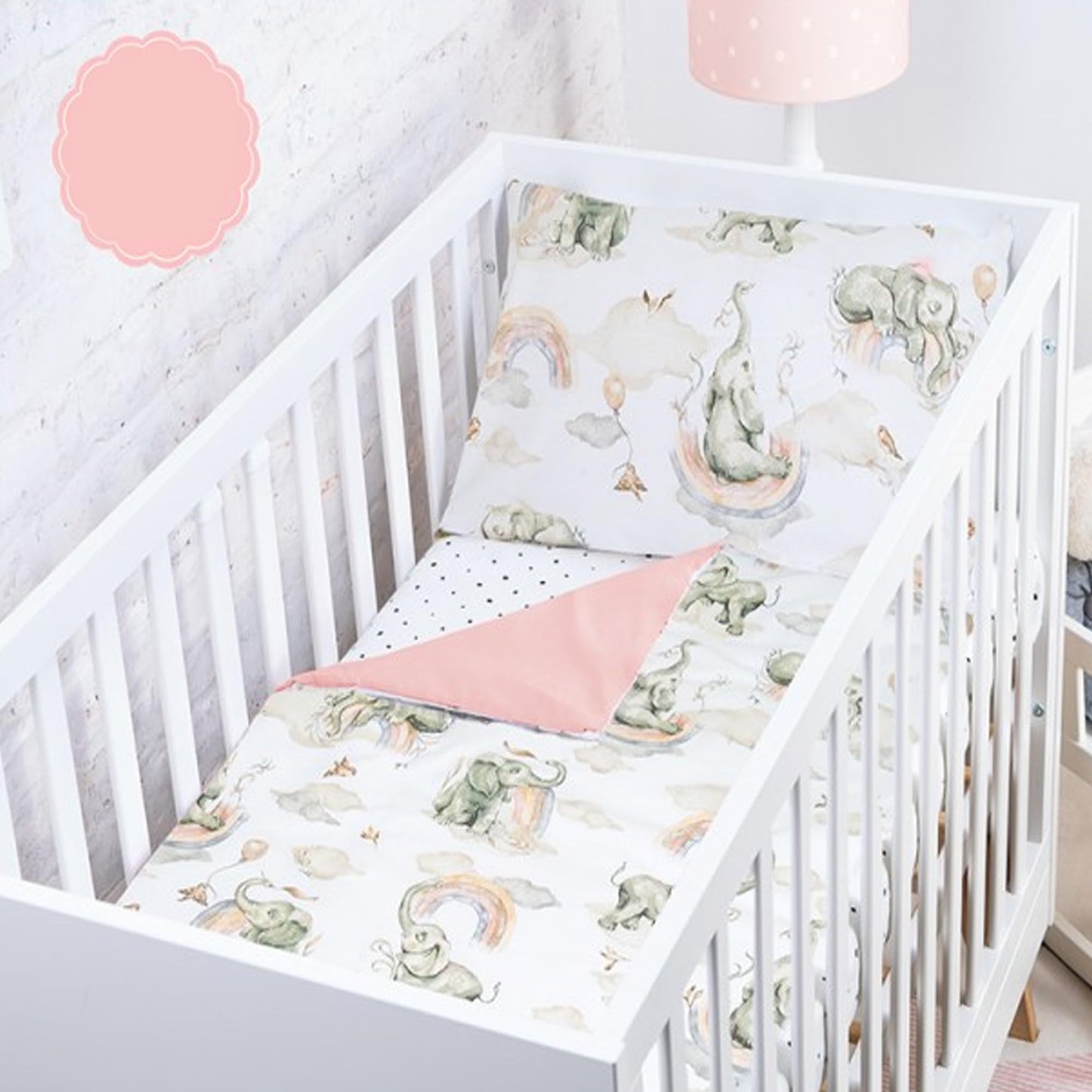 Baby Safe Copripiumino Lettino Neonato 120 x 90 cm copripiumino culla 100% cotone biologico Certificato OEKO-TEX lenzuola letto singolo bambino set biancheria da letto Cactus