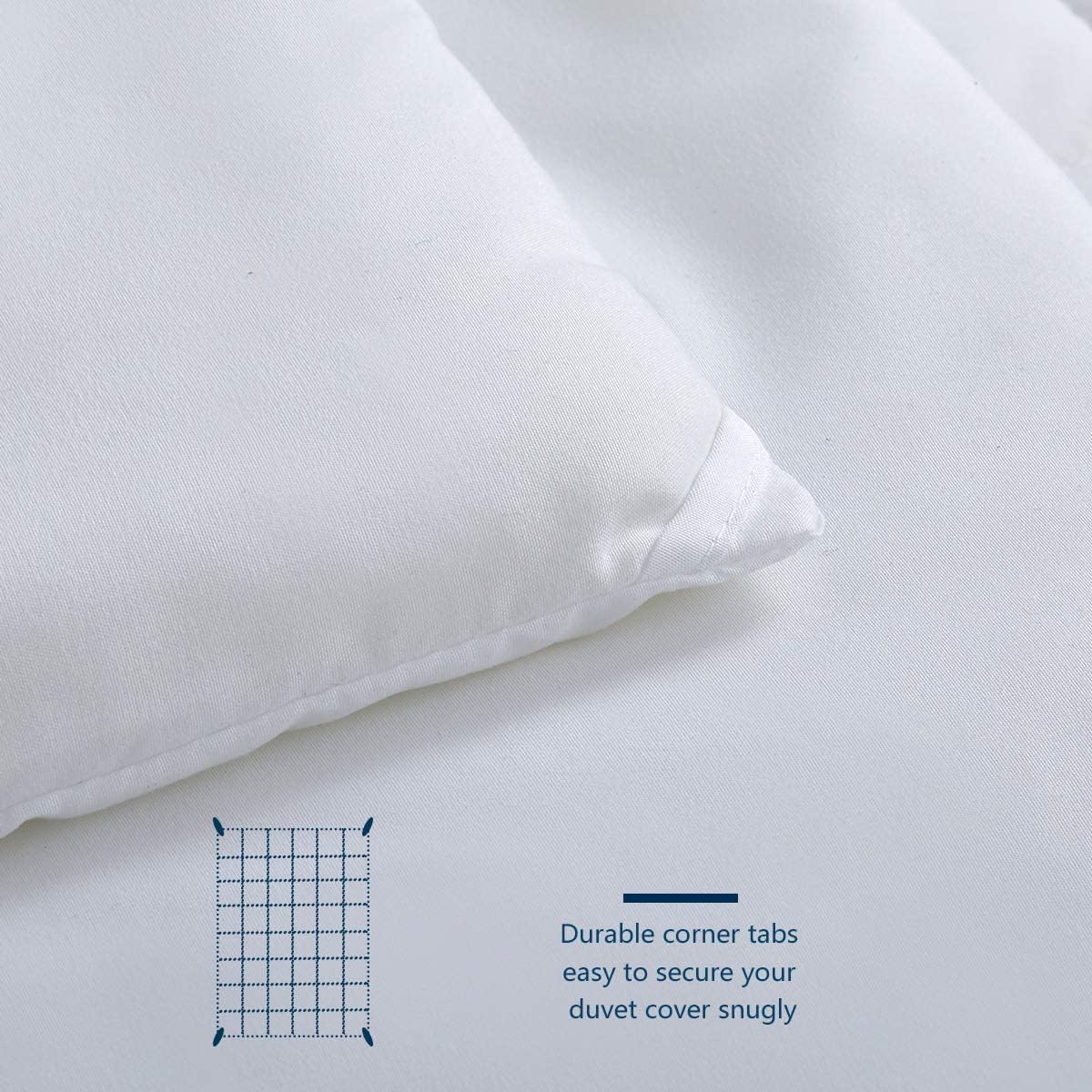 Piumino Letto Matrimoniale Quattro 4 Stagioni 260x240 cm - Piumone 240x260 Invernale Autunnale - Trapunta 260 x 240 in Microfibra Sintetica, Bianco