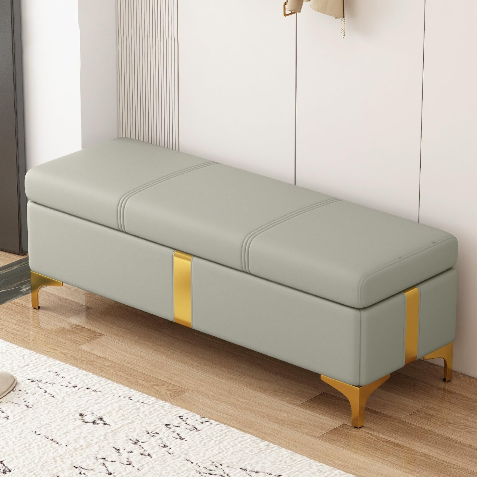 Interno moderno soggiorno pouf cassapanca contenitore, panca scarpiera con seduta Imbottito, panca contenitore camera da letto, mobile ingresso con scarpiera, panca fondo letto matrimoniale.