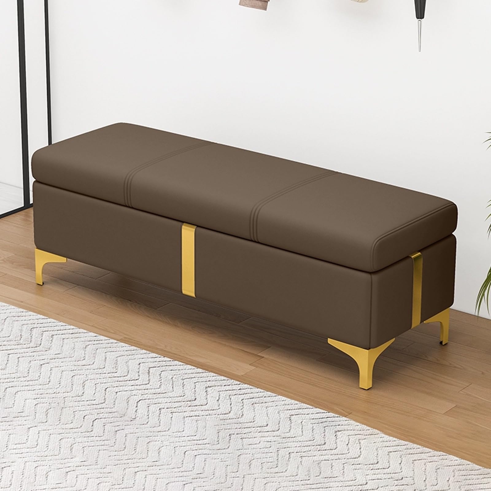Interno moderno soggiorno pouf cassapanca contenitore, panca scarpiera con seduta Imbottito, panca contenitore camera da letto, mobile ingresso con scarpiera, panca fondo letto matrimoniale.