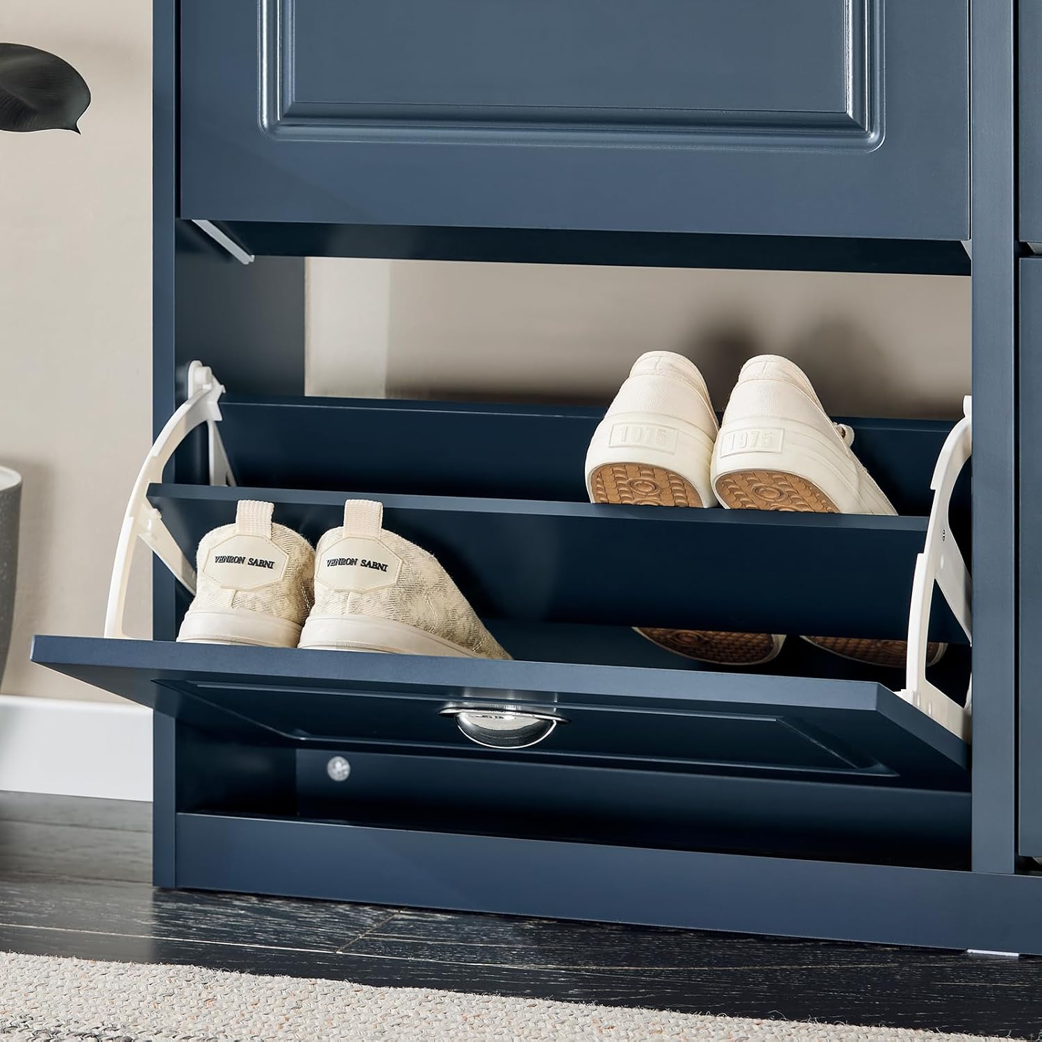SoBuy Scarpiera salvaspazio Slim, portascarpe salvaspazio Regolabili blu L104*P24*A83 cm FSR79-B