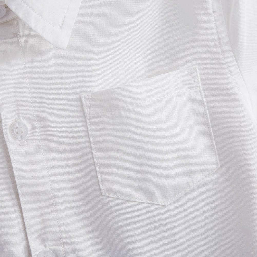 Spring&Gege Ragazzo Camicie a Manica Lunga Cotone Bambini (3-14 Anni)