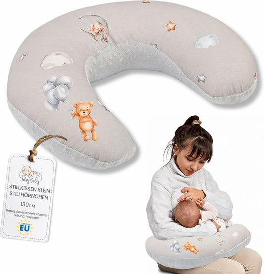 Cuscino allattamento e gravidanza Basic 130 cm - cuscini neonato per allattare e dormire accessori per mamma y bebe lavabile e multifunzione Orsacchiotti