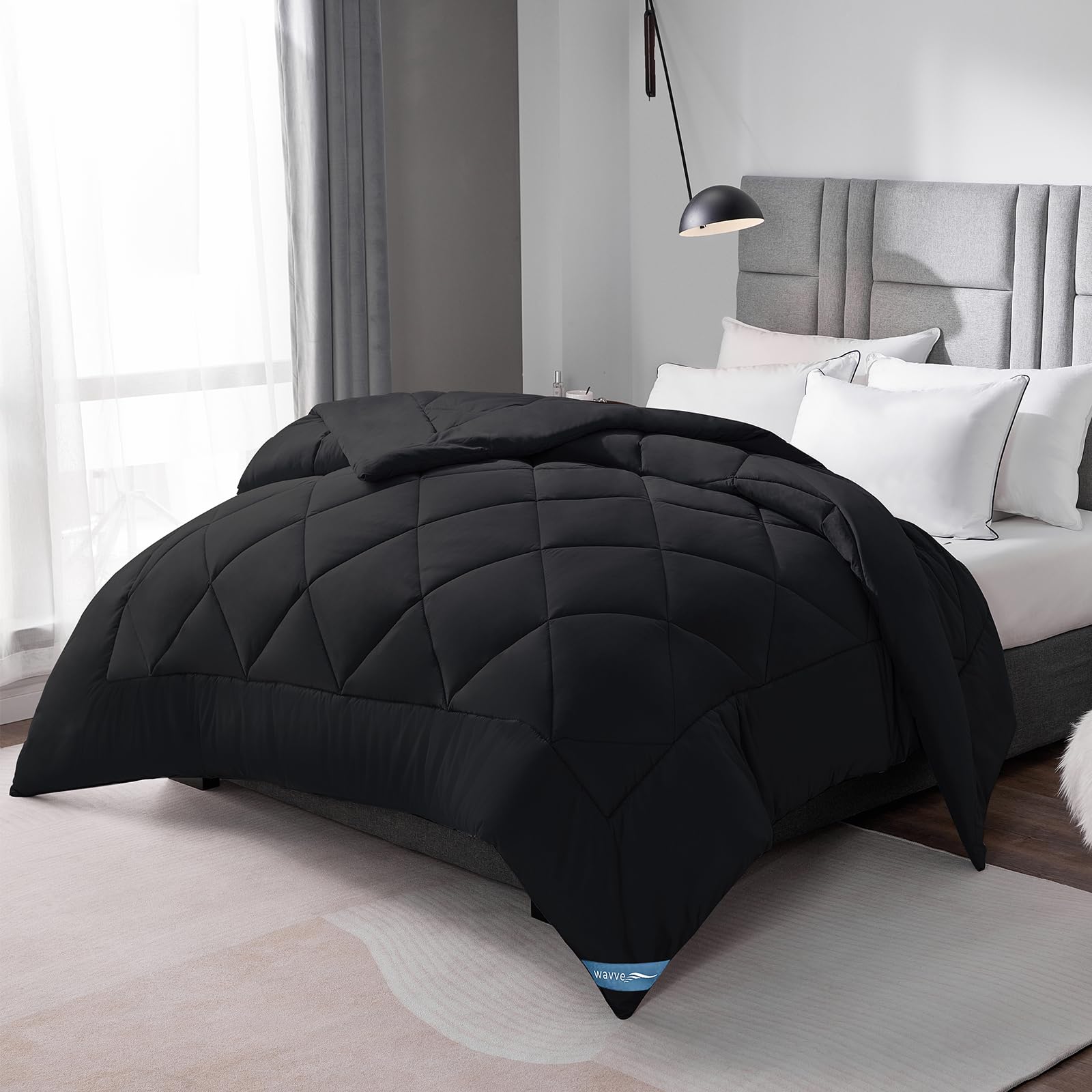 Piumino Letto Matrimoniale Quattro 4 Stagioni 260x240 cm - Piumone 240x260 Invernale Autunnale - Trapunta 260 x 240 in Microfibra Sintetica, Bianco