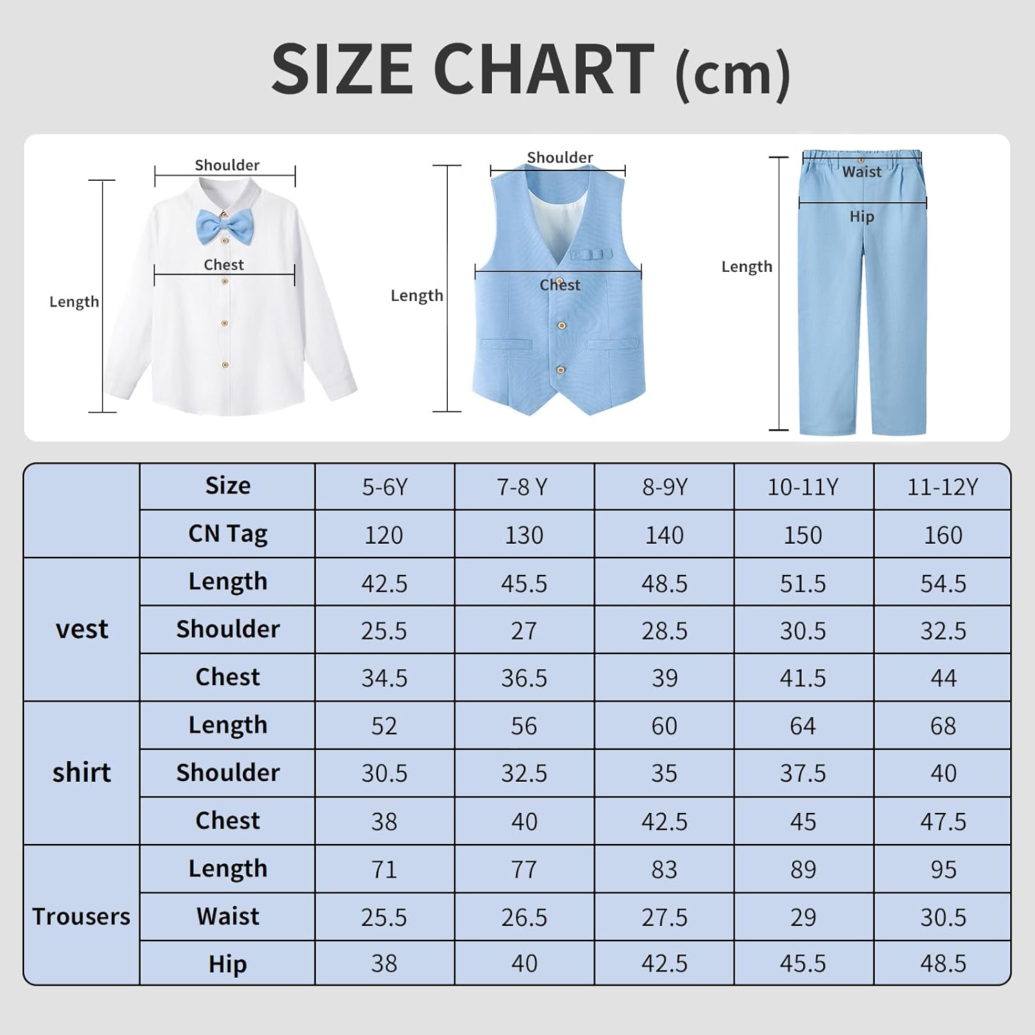 LOLANTA 4 Pezzi Completo Cerimonia Elegante Bambino, Ragazzi Paggetto Matrimoni Battesimo Abito in Lino Suit Set, Gilet+Pantaloni+Camicia+Farfallino