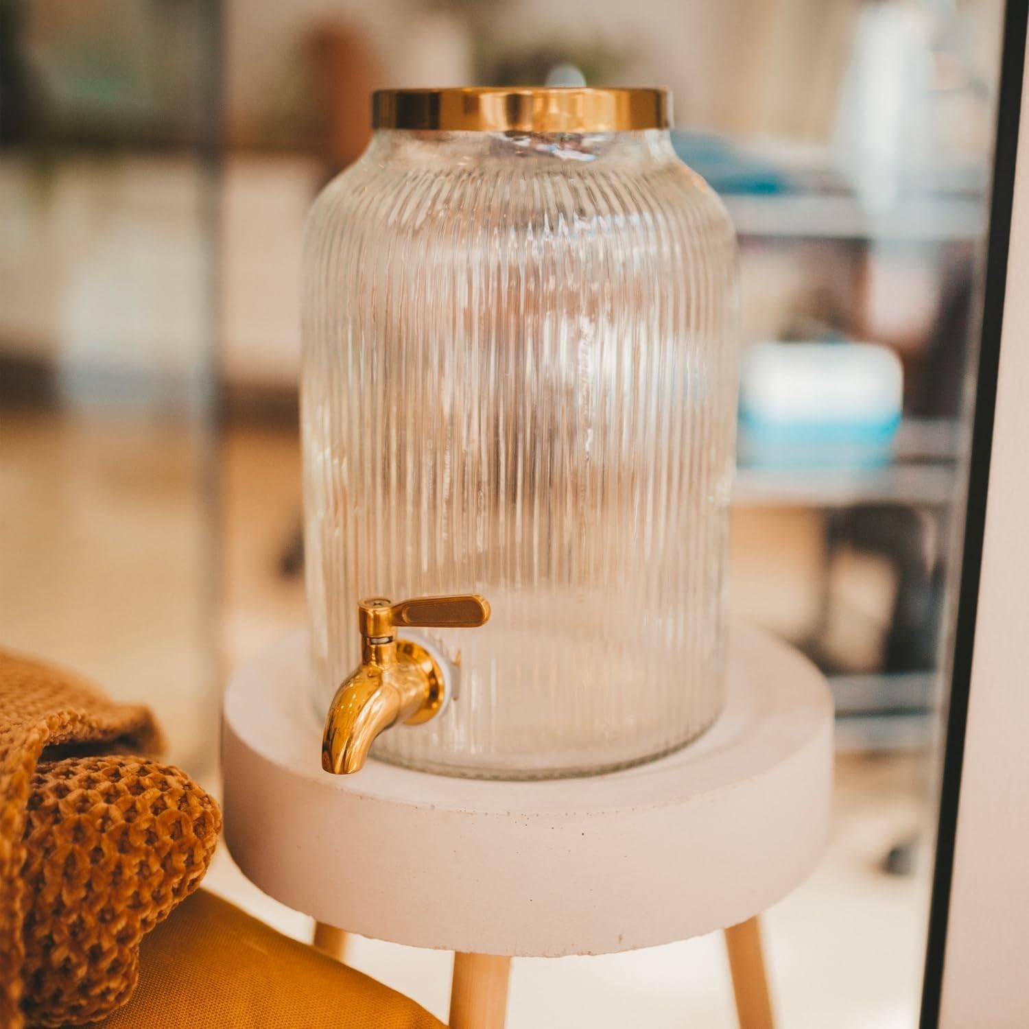 Dispenser con rubinetto, Fontana Di Vetro Per Bevande Dispenser per detersivi con capacità di 5L