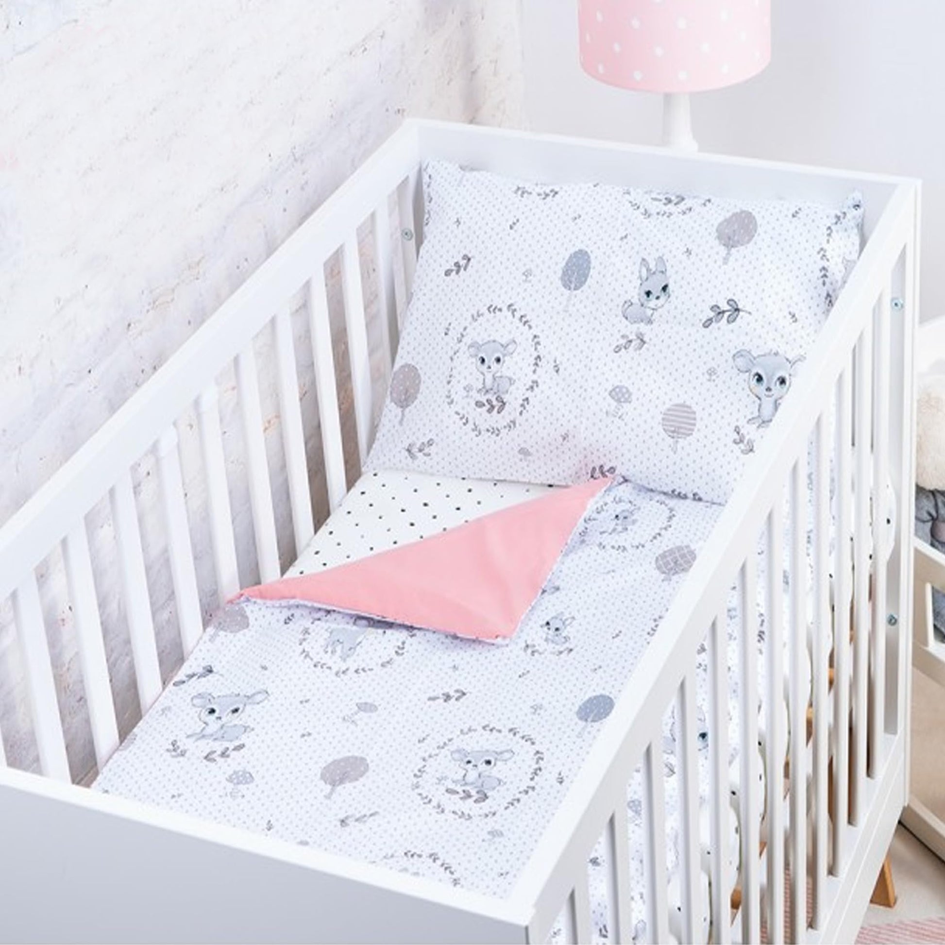 Baby Safe Copripiumino Lettino Neonato 120 x 90 cm copripiumino culla 100% cotone biologico Certificato OEKO-TEX lenzuola letto singolo bambino set biancheria da letto Cactus