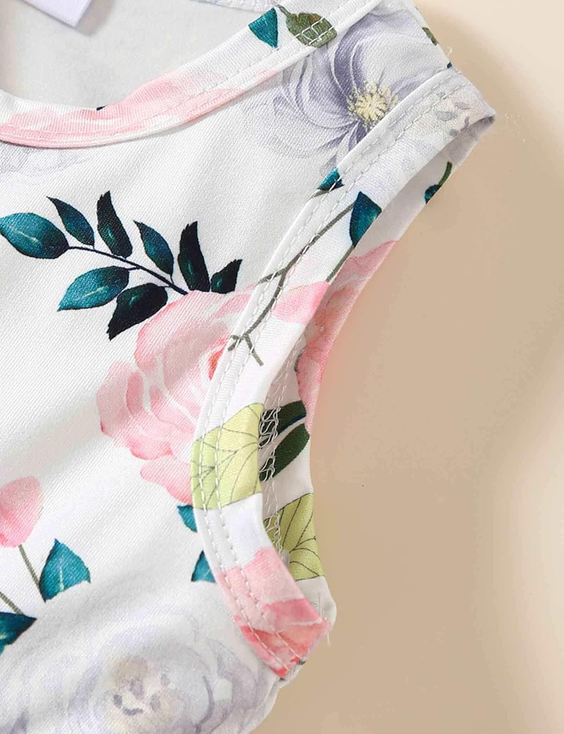 puseky Vestito e cardigan per Bambine Vestito senza maniche con stampa floreale e cappotto 2 pezzi Abitini per bambina