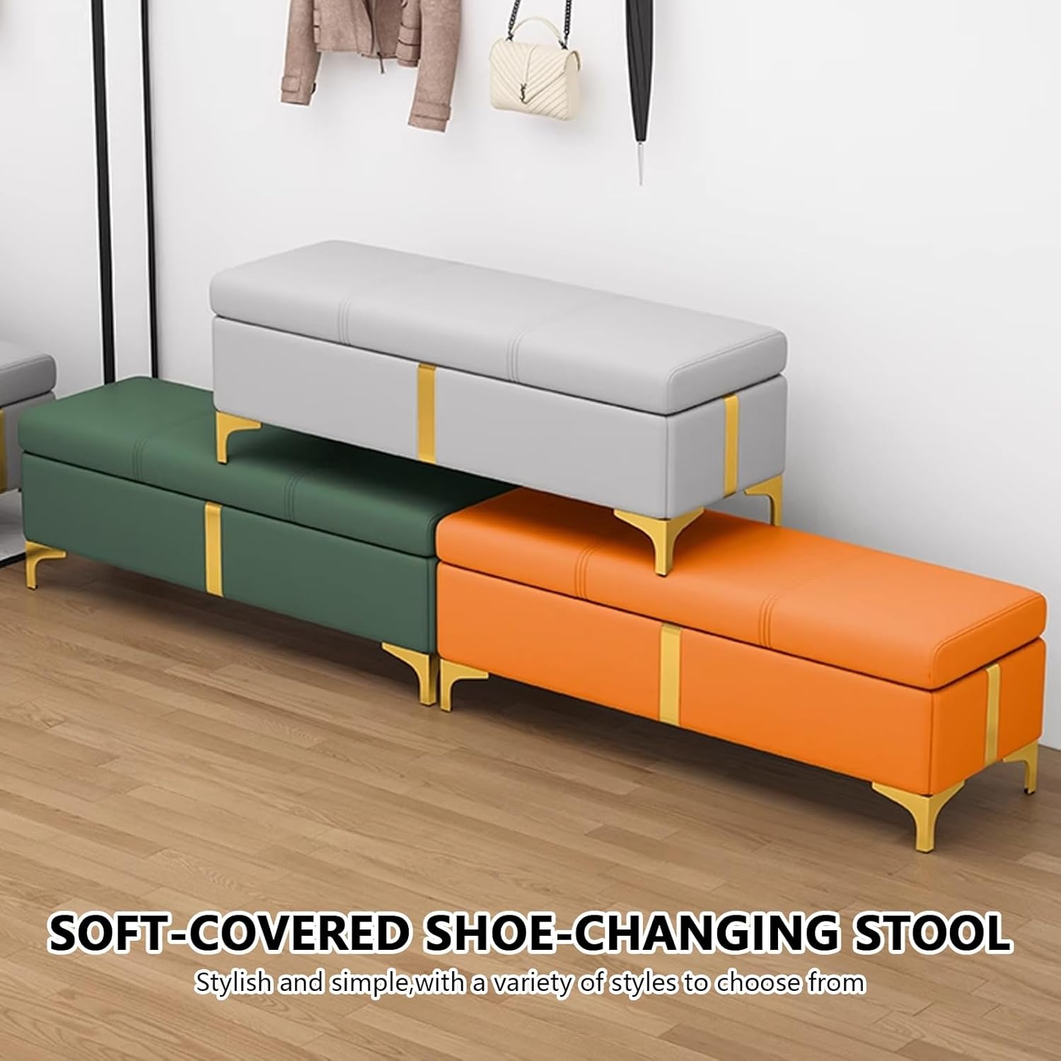 Interno moderno soggiorno pouf cassapanca contenitore, panca scarpiera con seduta Imbottito, panca contenitore camera da letto, mobile ingresso con scarpiera, panca fondo letto matrimoniale.