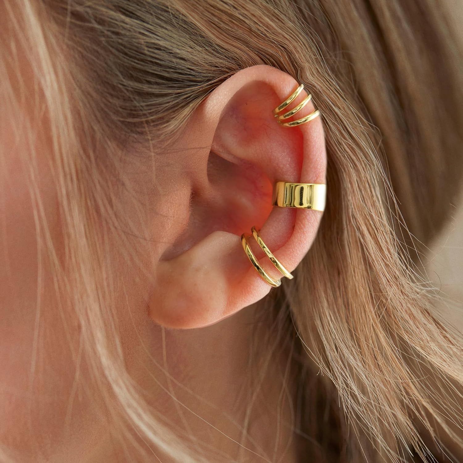 CHIC & ARTSY Orecchini Ear Cuff Orecchini in argento Cuff Wrap Orecchini con cartilagine Piccoli orecchini a clip non forati Gioielli per donne