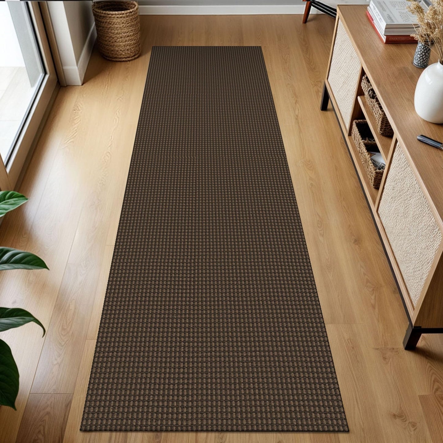 KOZYFLY Tappeto a righe bianche e nere, 60 x 90 cm, in cotone, lavabile, per interni ed esterni, per portico, cucina, fattoria