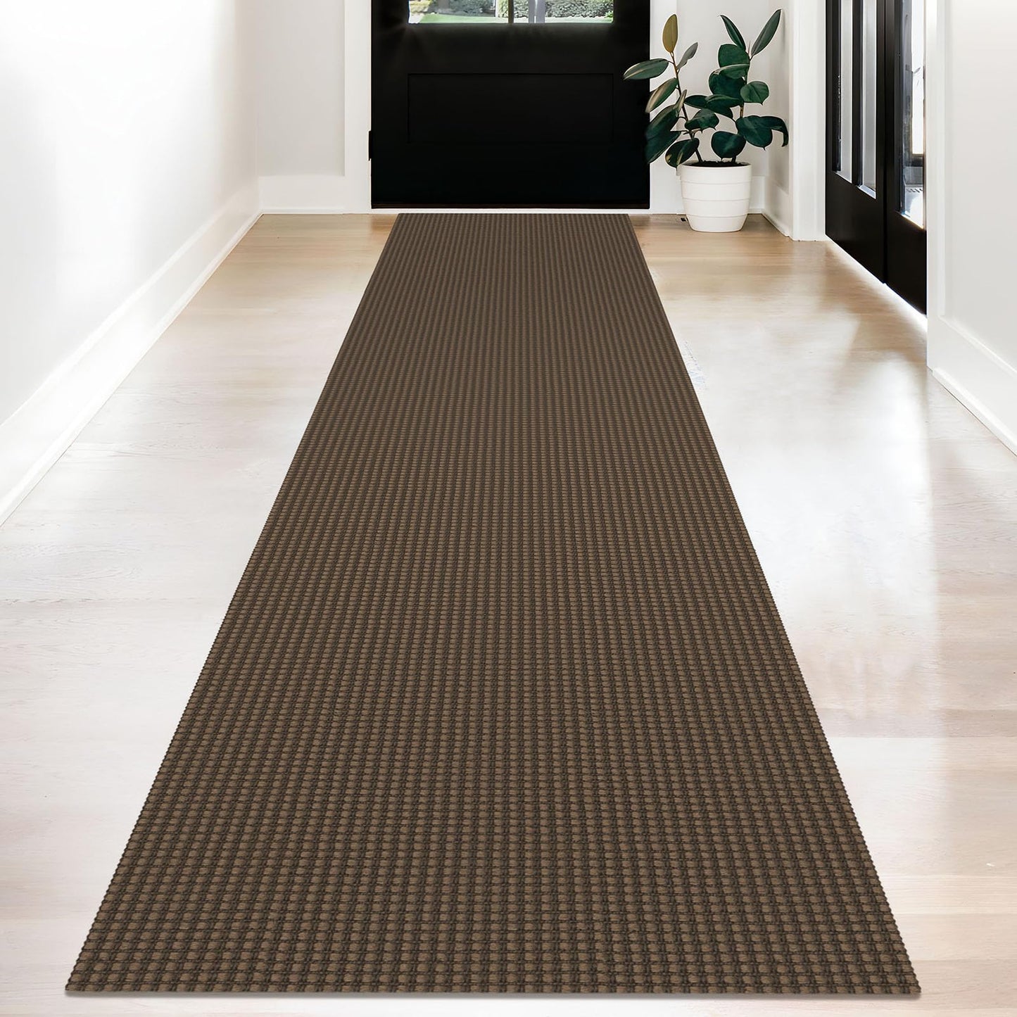 KOZYFLY Tappeto a righe bianche e nere, 60 x 90 cm, in cotone, lavabile, per interni ed esterni, per portico, cucina, fattoria