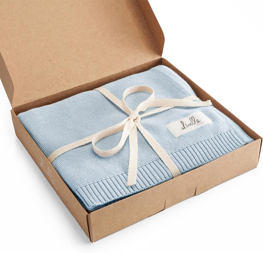 Livella Coperta per neonato e bambino cotone 100% biologico, coperta premium lavorata a maglia morbida e traspirante, ideale per la pelle delicata del bambino, OekoTEX Standard 100