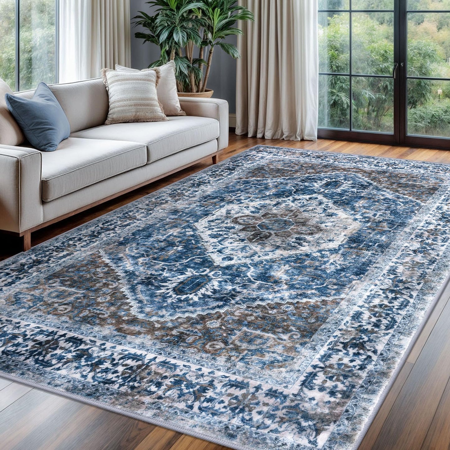 KOZYFLY Tappeto a righe bianche e nere, 60 x 90 cm, in cotone, lavabile, per interni ed esterni, per portico, cucina, fattoria