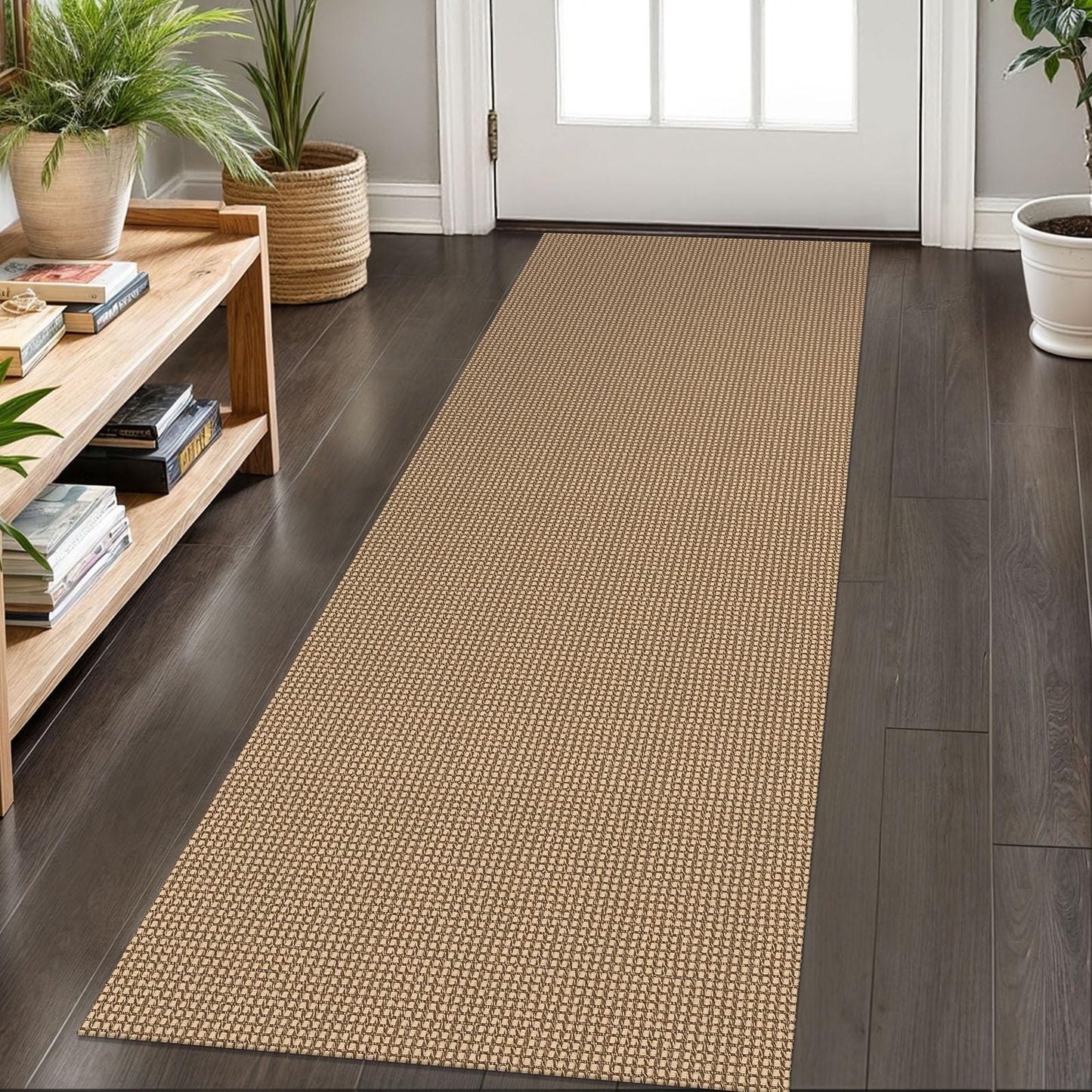 KOZYFLY Tappeto a righe bianche e nere, 60 x 90 cm, in cotone, lavabile, per interni ed esterni, per portico, cucina, fattoria