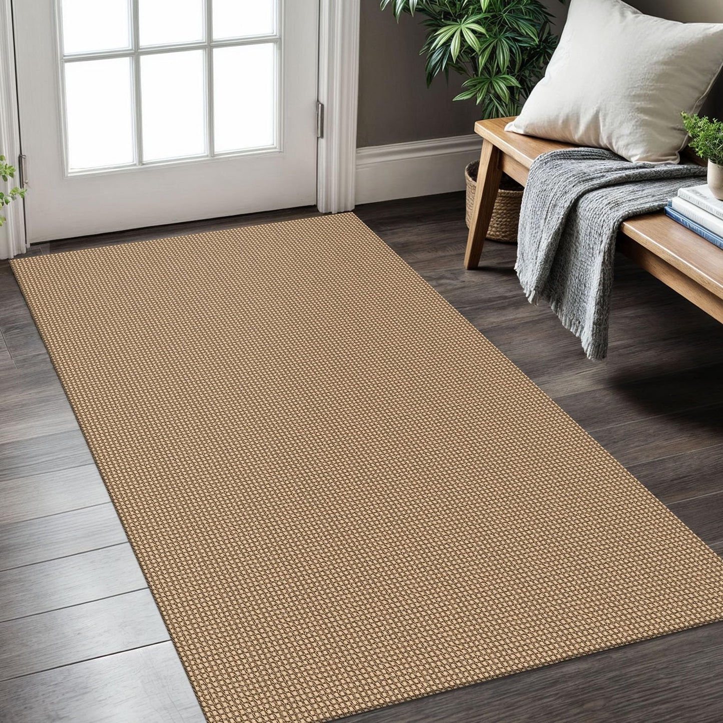 KOZYFLY Tappeto a righe bianche e nere, 60 x 90 cm, in cotone, lavabile, per interni ed esterni, per portico, cucina, fattoria