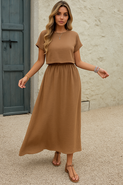 Abito Lungo Blu – Eleganza Naturale Senza Sforzo