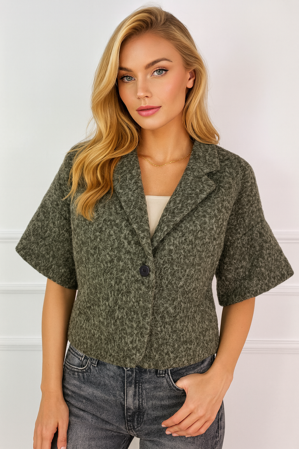 Giacca Bouclé Old Money – Eleganza Morbida in Taglia Unica