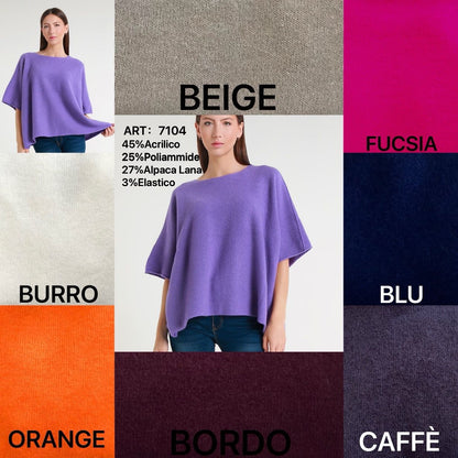 Maglioncino Alpaca Morbido a Maniche Corte