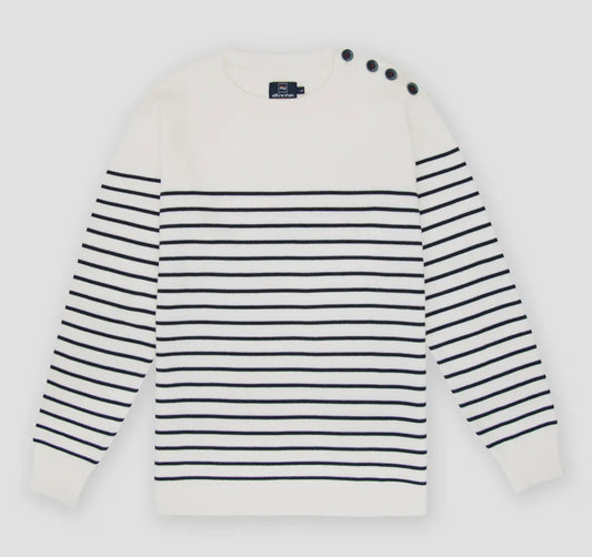 Maglione Righe e bottoni