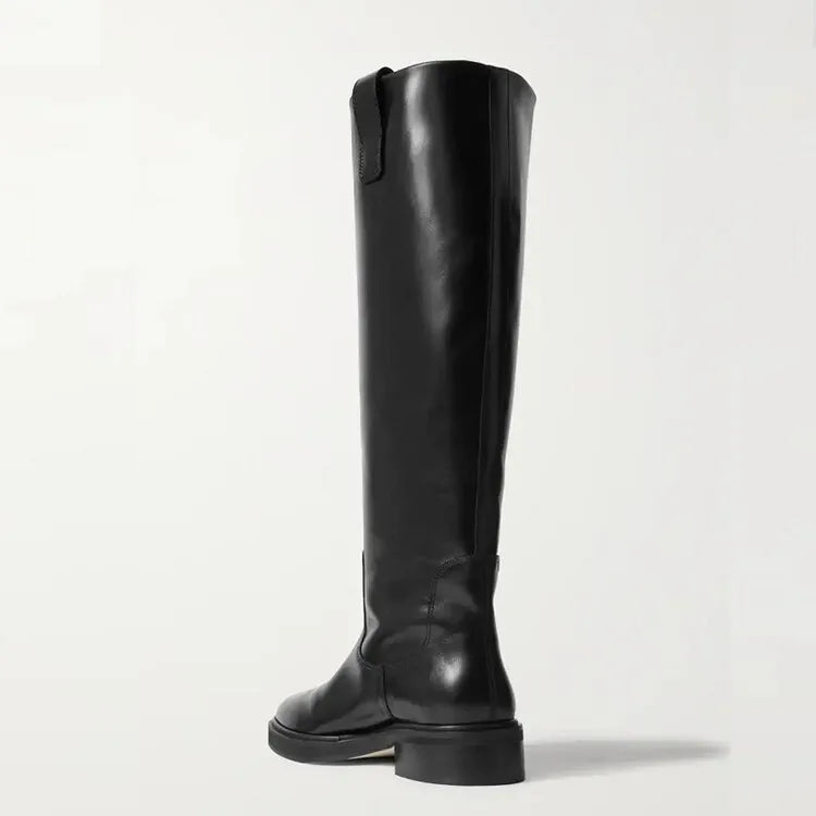 Stivale cavallerizza elegante in vera pelle