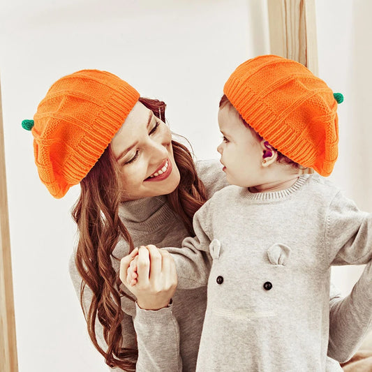 Cappellino zucca per bambini