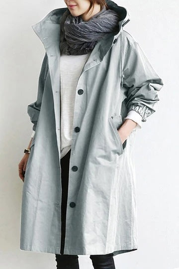 Trench Donna Lungo con Cappuccio – Eleganza e Comfort in Ogni Giornata