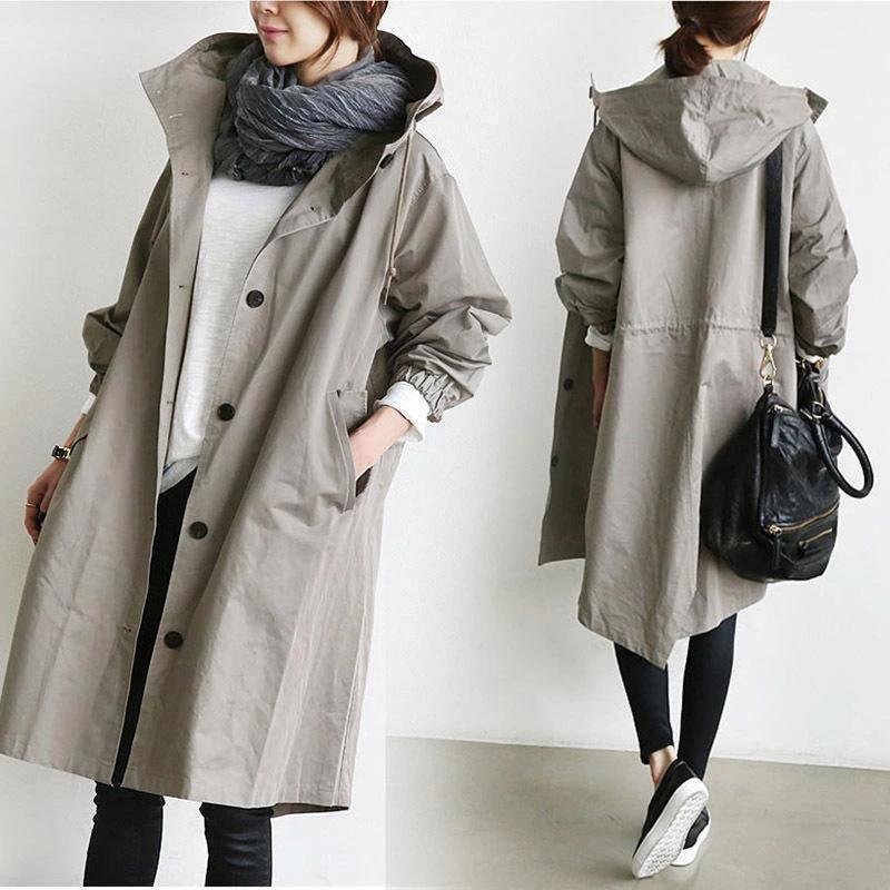 Trench Donna Lungo con Cappuccio – Eleganza e Comfort in Ogni Giornata