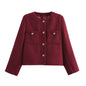 Giacca con bottoni a contrasto stile Chanel