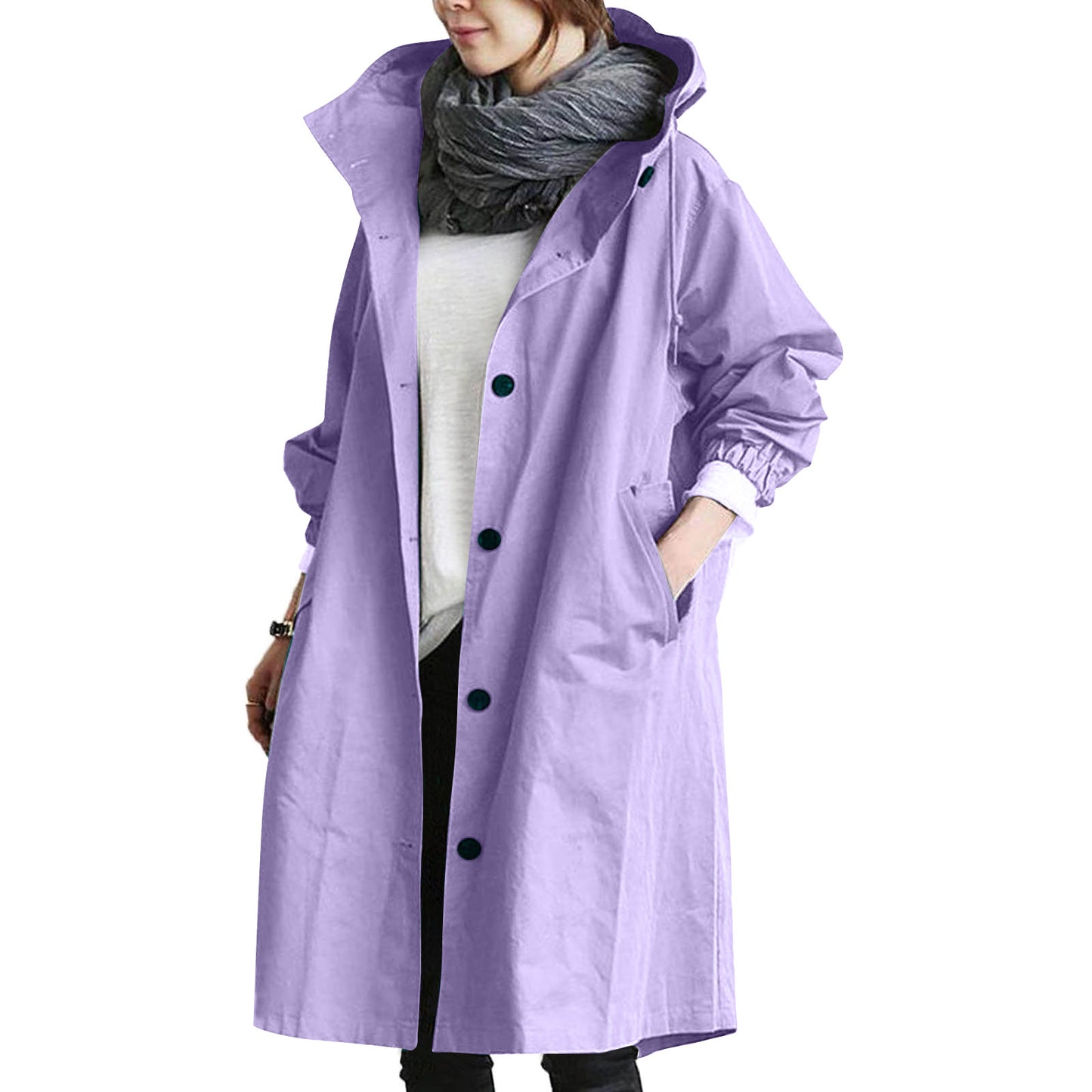Trench Donna Lungo con Cappuccio – Eleganza e Comfort in Ogni Giornata